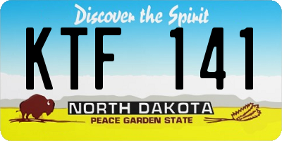 ND license plate KTF141
