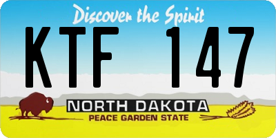 ND license plate KTF147