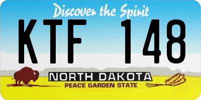 ND license plate KTF148