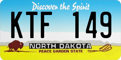 ND license plate KTF149