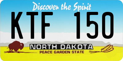 ND license plate KTF150