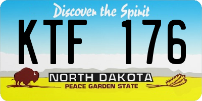 ND license plate KTF176