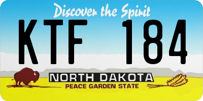 ND license plate KTF184