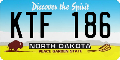 ND license plate KTF186