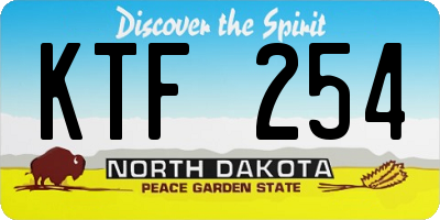 ND license plate KTF254
