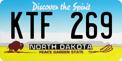 ND license plate KTF269