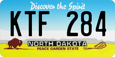 ND license plate KTF284