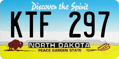 ND license plate KTF297