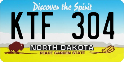 ND license plate KTF304