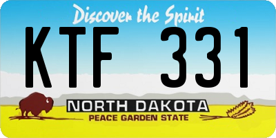 ND license plate KTF331
