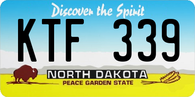 ND license plate KTF339