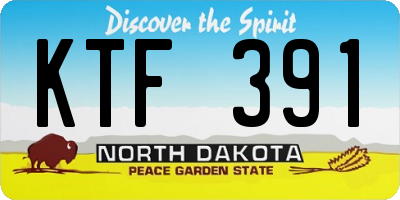 ND license plate KTF391