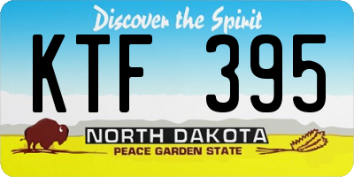 ND license plate KTF395