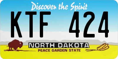ND license plate KTF424