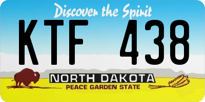 ND license plate KTF438