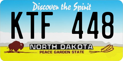 ND license plate KTF448