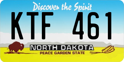 ND license plate KTF461