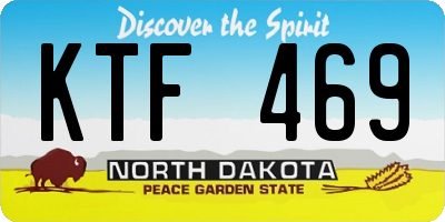 ND license plate KTF469