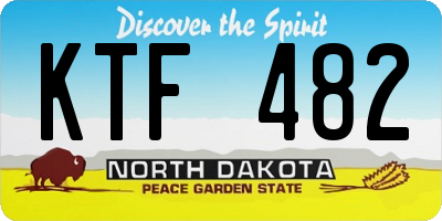ND license plate KTF482