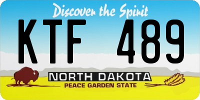 ND license plate KTF489