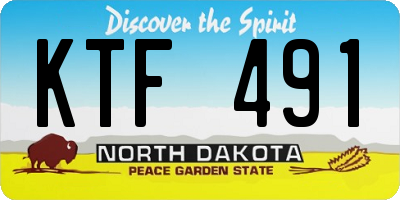 ND license plate KTF491