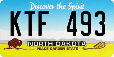 ND license plate KTF493