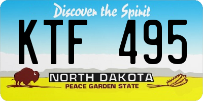 ND license plate KTF495
