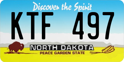 ND license plate KTF497