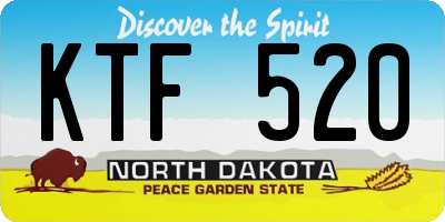 ND license plate KTF520