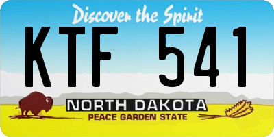 ND license plate KTF541