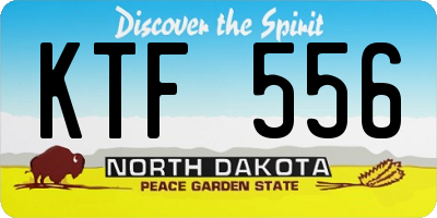 ND license plate KTF556