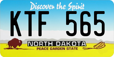 ND license plate KTF565