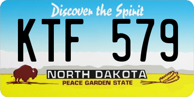 ND license plate KTF579