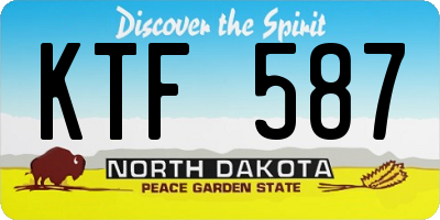 ND license plate KTF587
