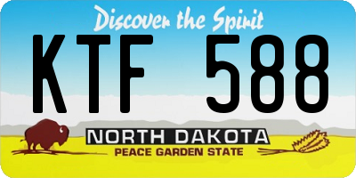 ND license plate KTF588