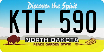 ND license plate KTF590