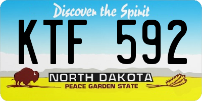 ND license plate KTF592