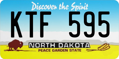 ND license plate KTF595