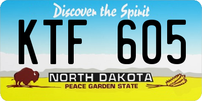 ND license plate KTF605