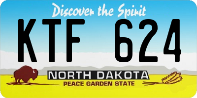 ND license plate KTF624