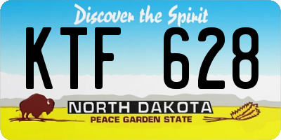 ND license plate KTF628