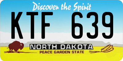 ND license plate KTF639