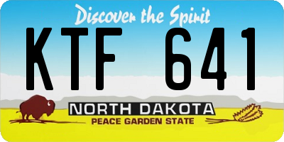 ND license plate KTF641