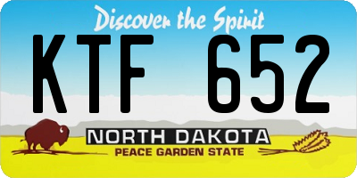 ND license plate KTF652