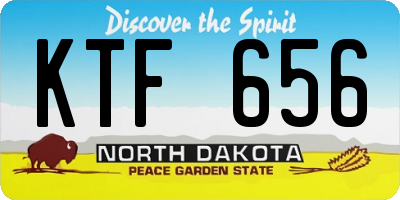 ND license plate KTF656