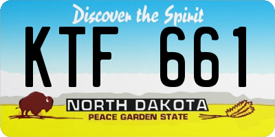ND license plate KTF661