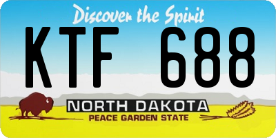 ND license plate KTF688