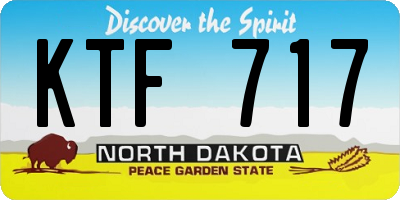 ND license plate KTF717