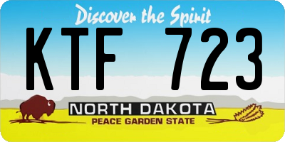 ND license plate KTF723