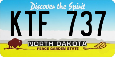 ND license plate KTF737
